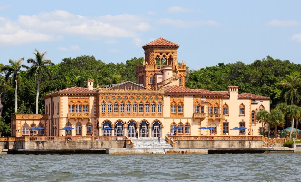 Ca' d'Zan, the Ringling mansion, seen from Sarasota Bay